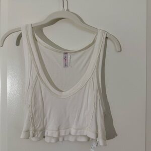 Free People white cropped tank top